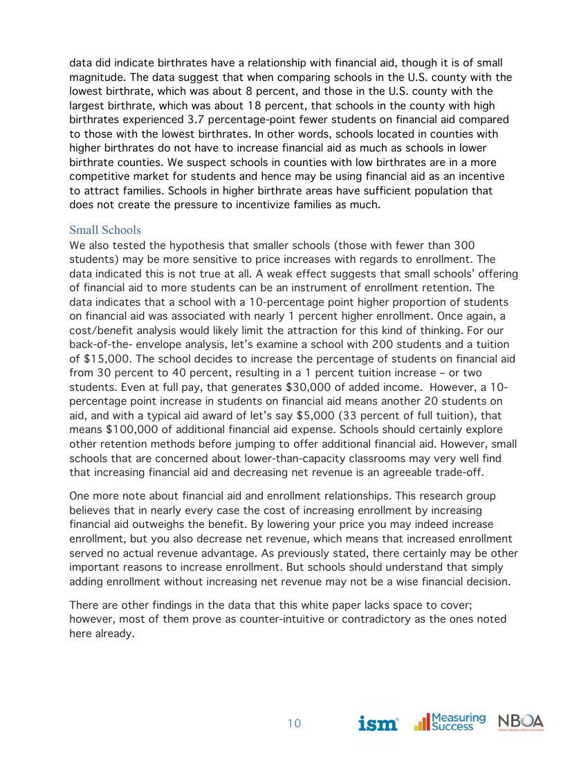 Effects Of Tuition Increases On Enrolment   ISM Whitepaper Feb 2017